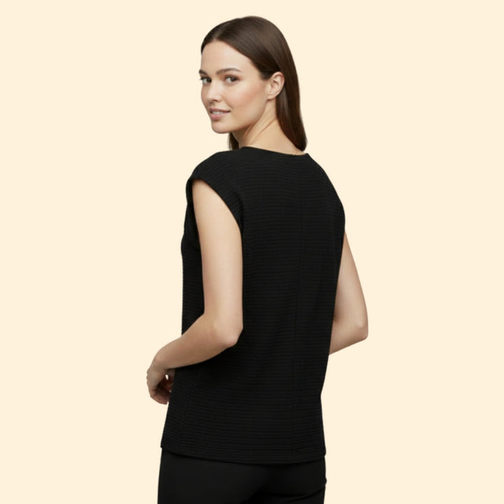 Women's Modern Fit V-Neck T-Shirt with Textured Fabric