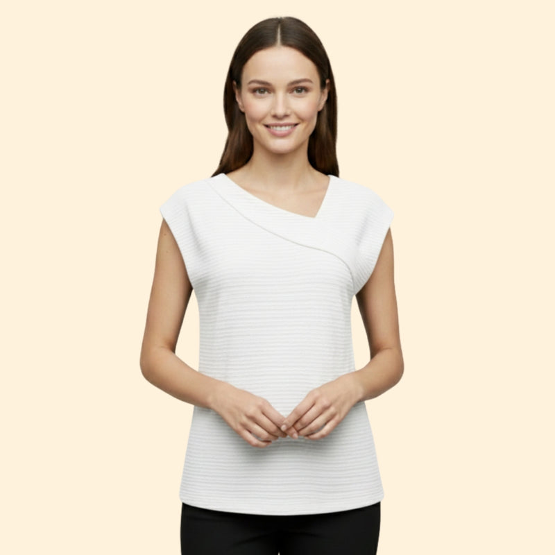 Women's Modern Fit V-Neck T-Shirt with Textured Fabric