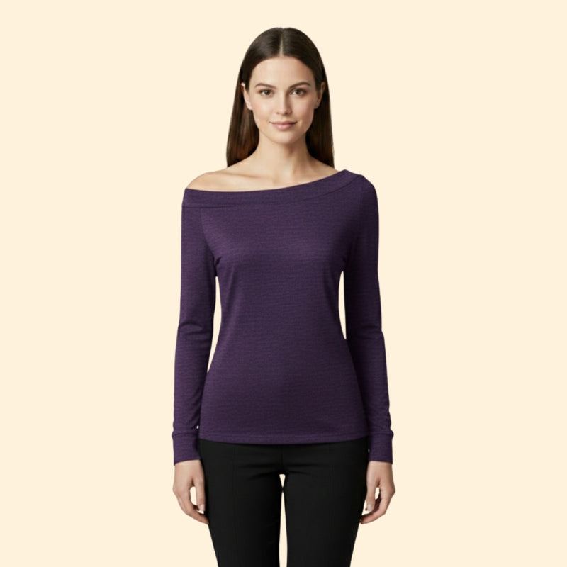 Women’s Off-Shoulder Blouse with Long Sleeves