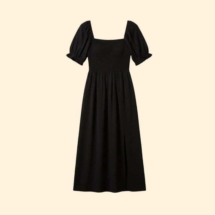 Women's Off-the-Shoulder Dress Smocked Bodice