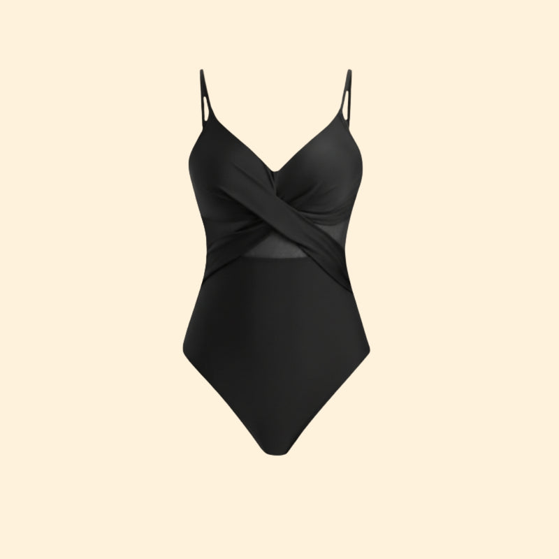 Women’s One-Piece Swimsuit with Cross-Front Design