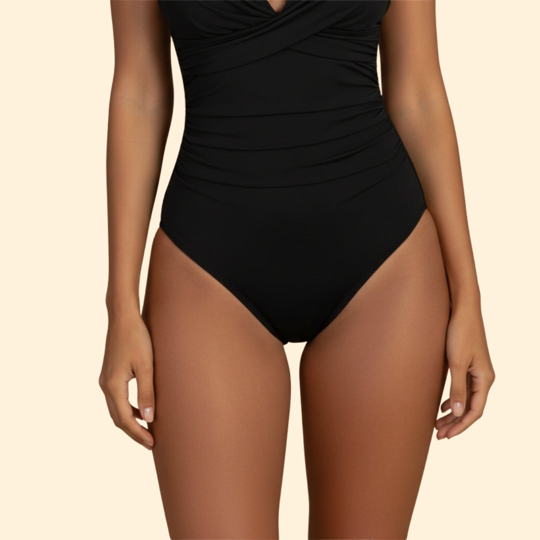 Women's One-Piece Swimsuit with Halter Neck