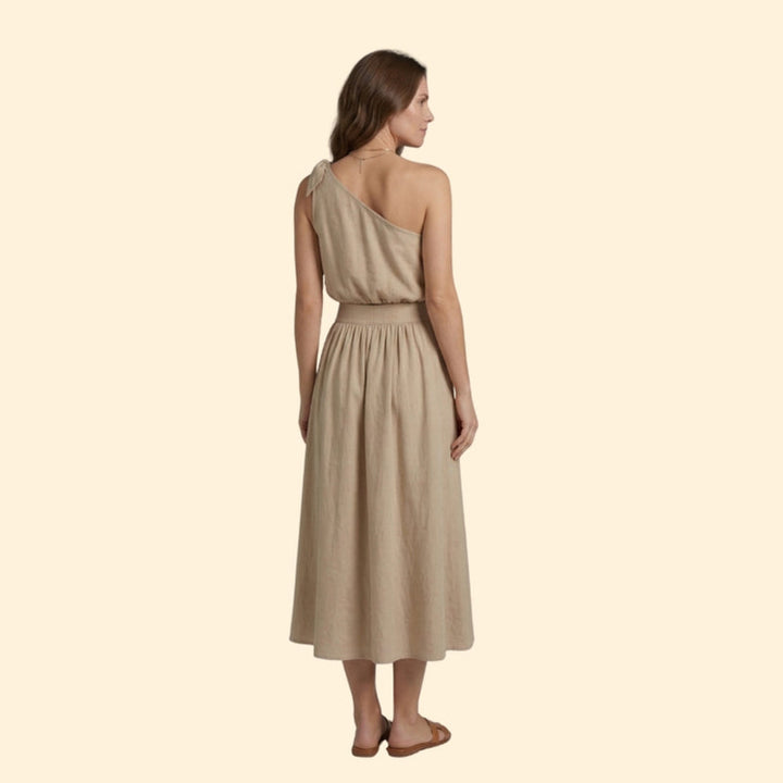 Women’s One-Shoulder Top and Midi Skirt Set