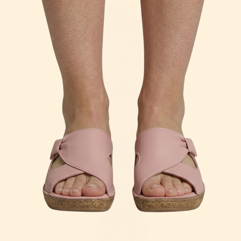 Women's Open Toe Sandals with Contrast Stitching