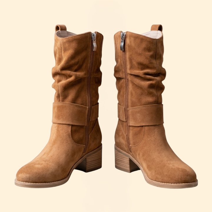 Women's Orthopedic Boots with Slouch Suede
