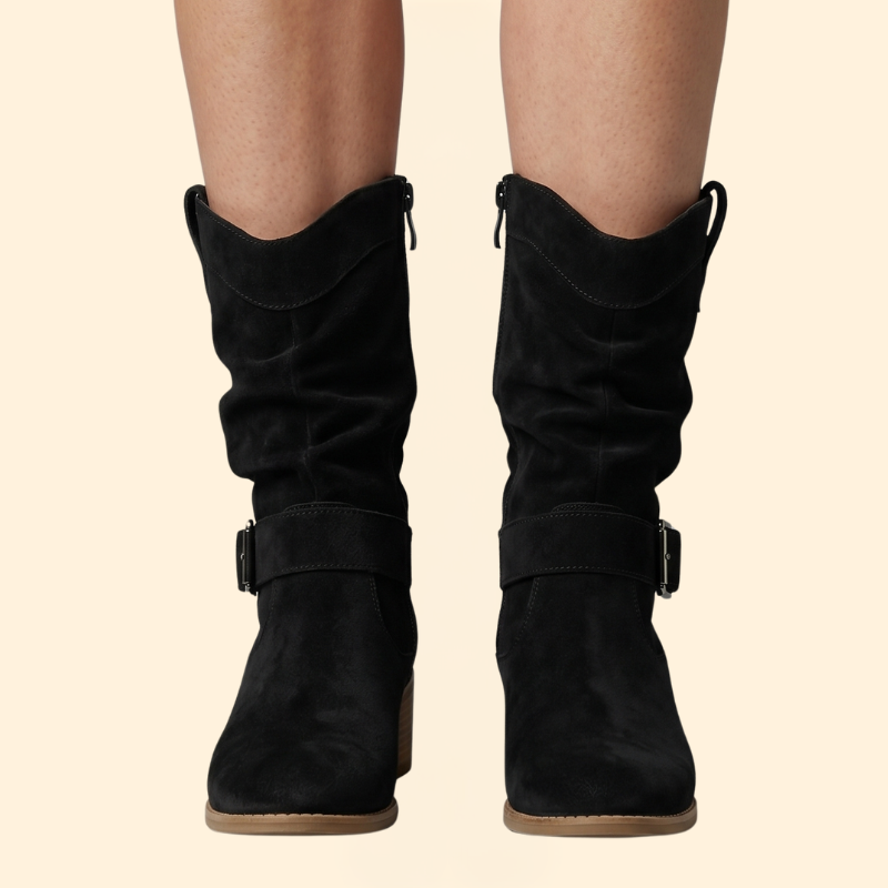 Women's Orthopedic Boots with Slouch Suede