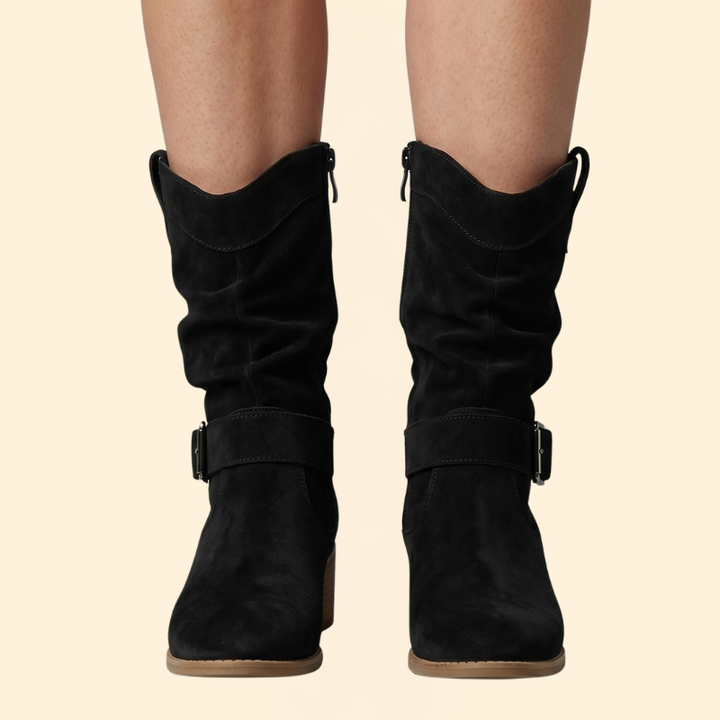 Women's Orthopedic Boots with Slouch Suede