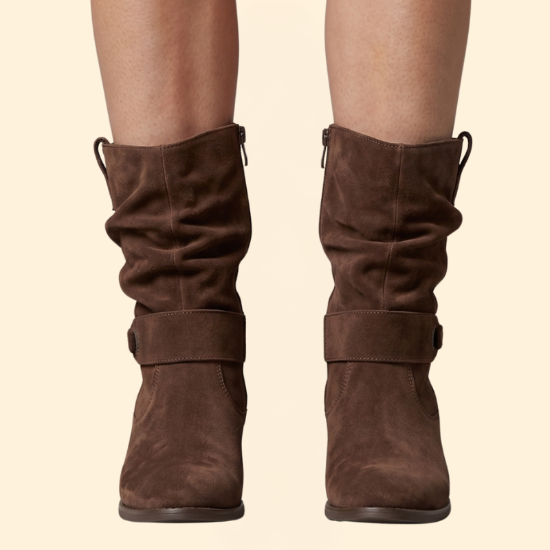 Women's Orthopedic Boots with Slouch Suede