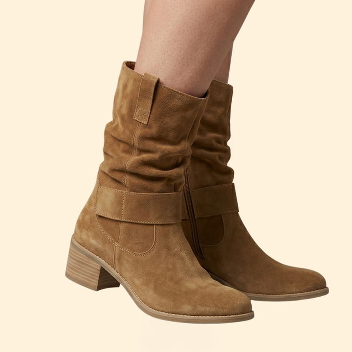 Women's Orthopedic Boots with Slouch Suede