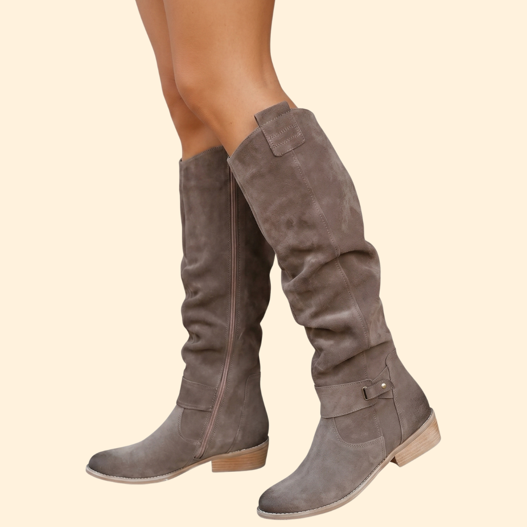 Women's Orthopedic Boots with Tall Slouch Shaft