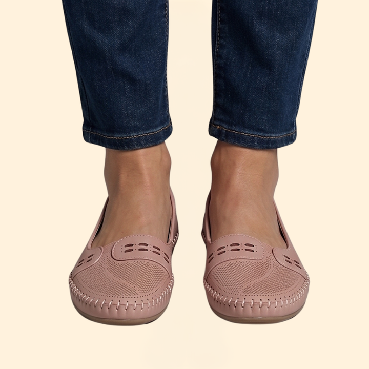 Women’s Orthopedic Flats with Whipstitch Trim Detail