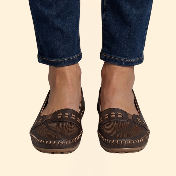Women’s Orthopedic Flats with Whipstitch Trim Detail