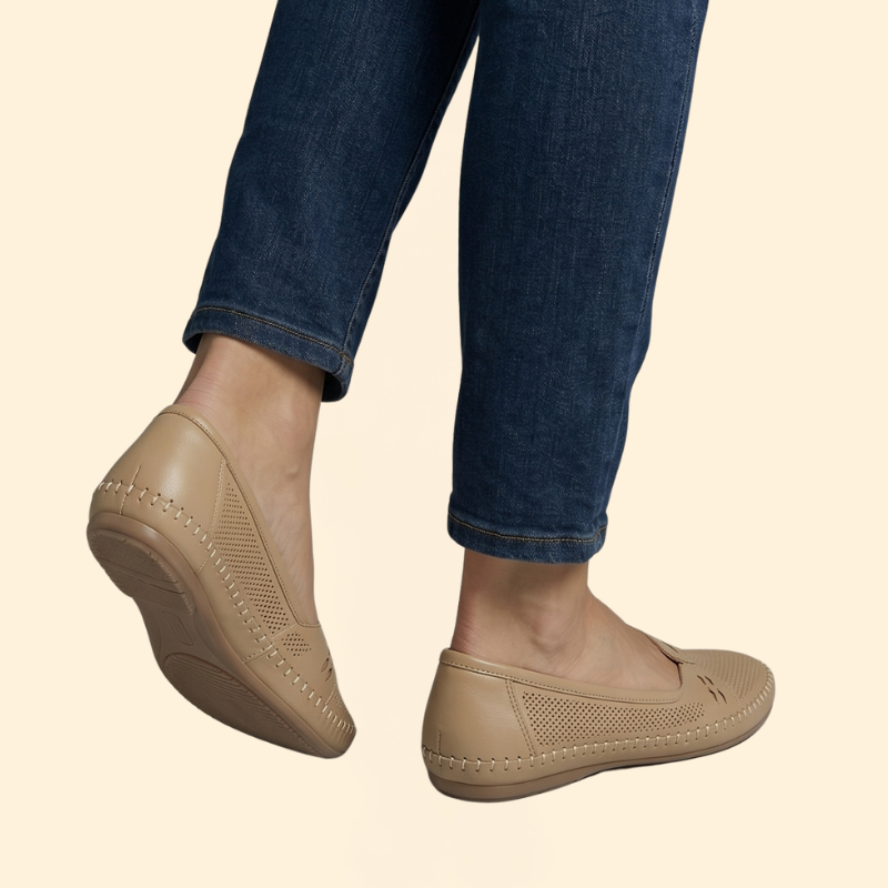 Women’s Orthopedic Flats with Whipstitch Trim Detail