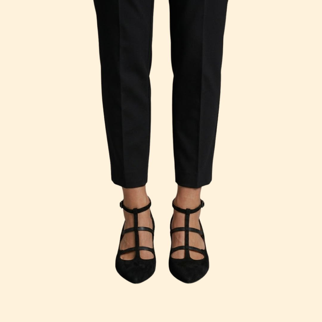 Women's Orthopedic Heels with T-Strap Design