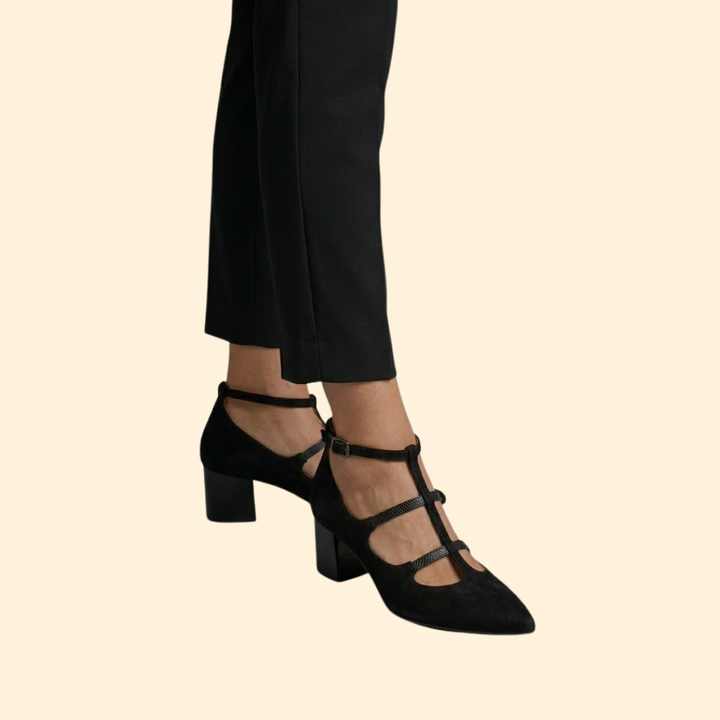 Women's Orthopedic Heels with T-Strap Design