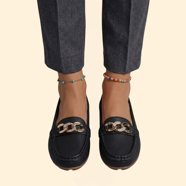 Women's Orthopedic Loafers with Chain
