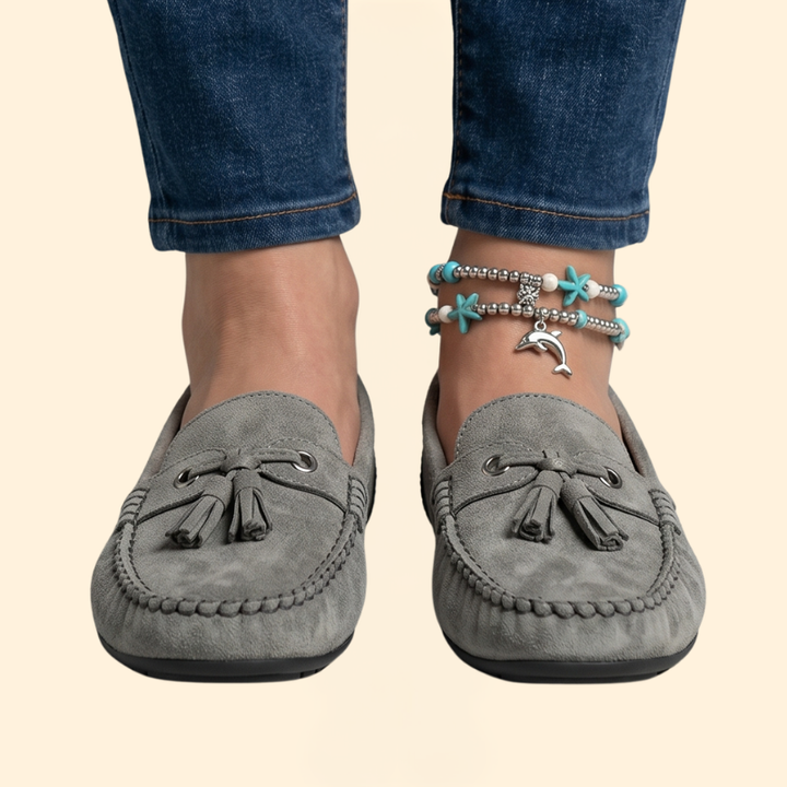 Women's Orthopedic Loafers with Front Tassel