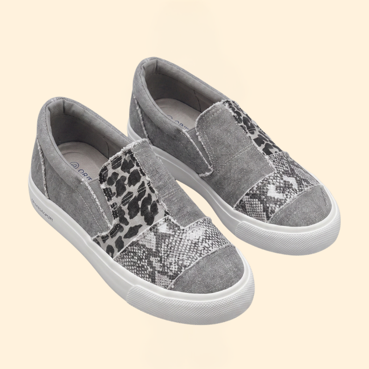 Women's Orthopedic Loafers with Patchwork