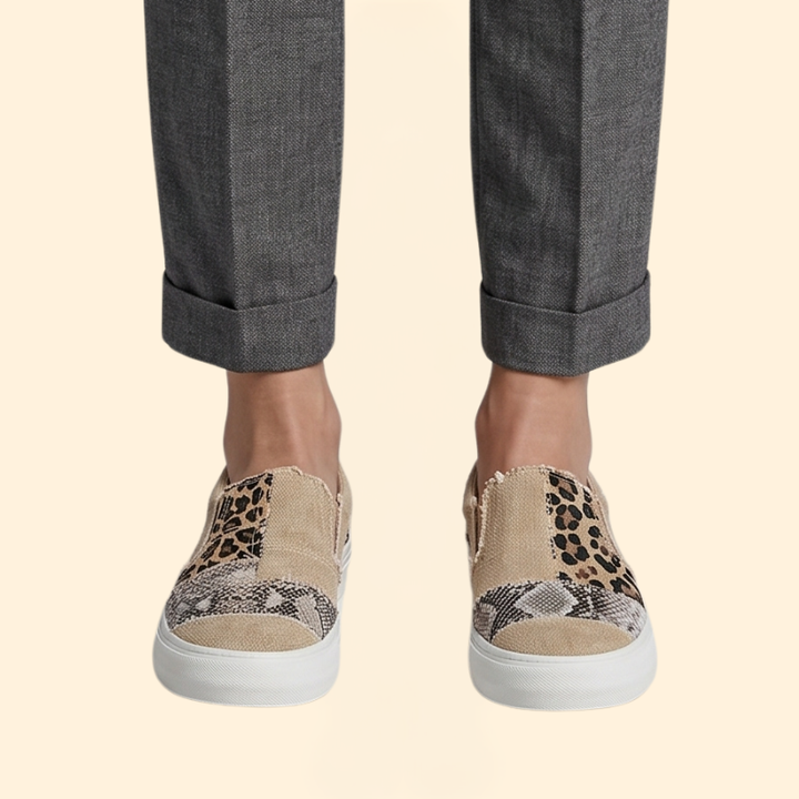 Women's Orthopedic Loafers with Patchwork