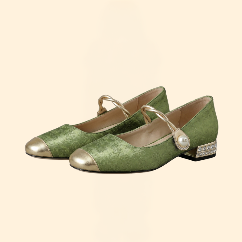 Women's Orthopedic Loafer with Crystal Heels