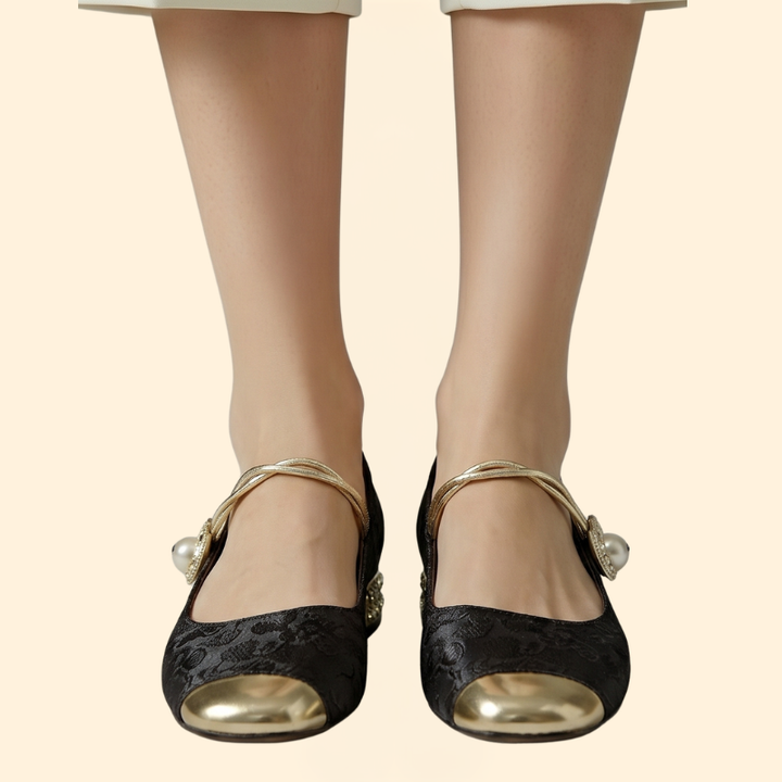 Women's Orthopedic Loafer with Crystal Heels