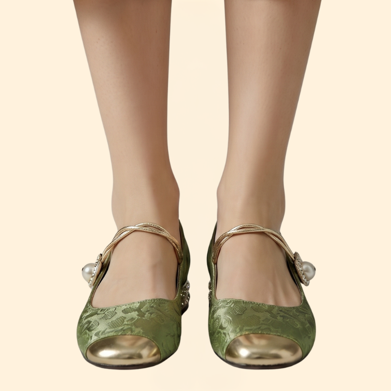 Women's Orthopedic Loafer with Crystal Heels