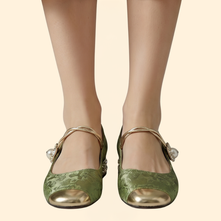 Women's Orthopedic Loafer with Crystal Heels