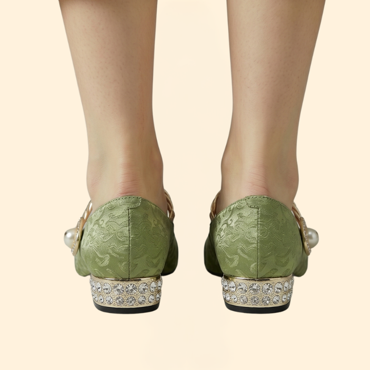 Women's Orthopedic Loafer with Crystal Heels