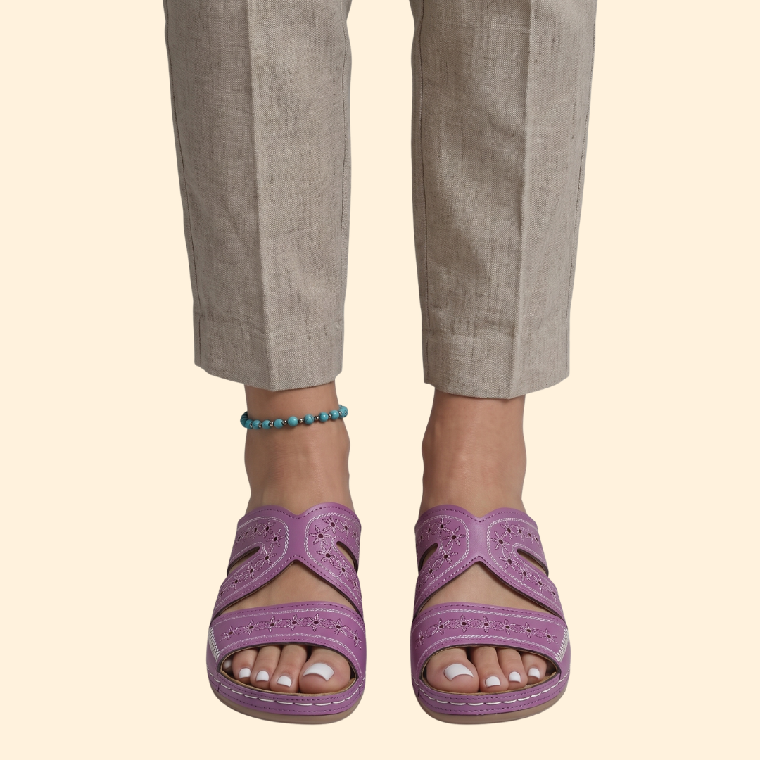 Women's Orthopedic Sandals Embroidered Straps