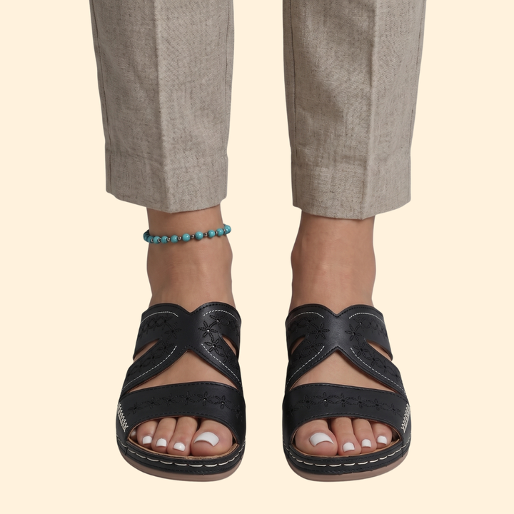 Women's Orthopedic Sandals Embroidered Straps