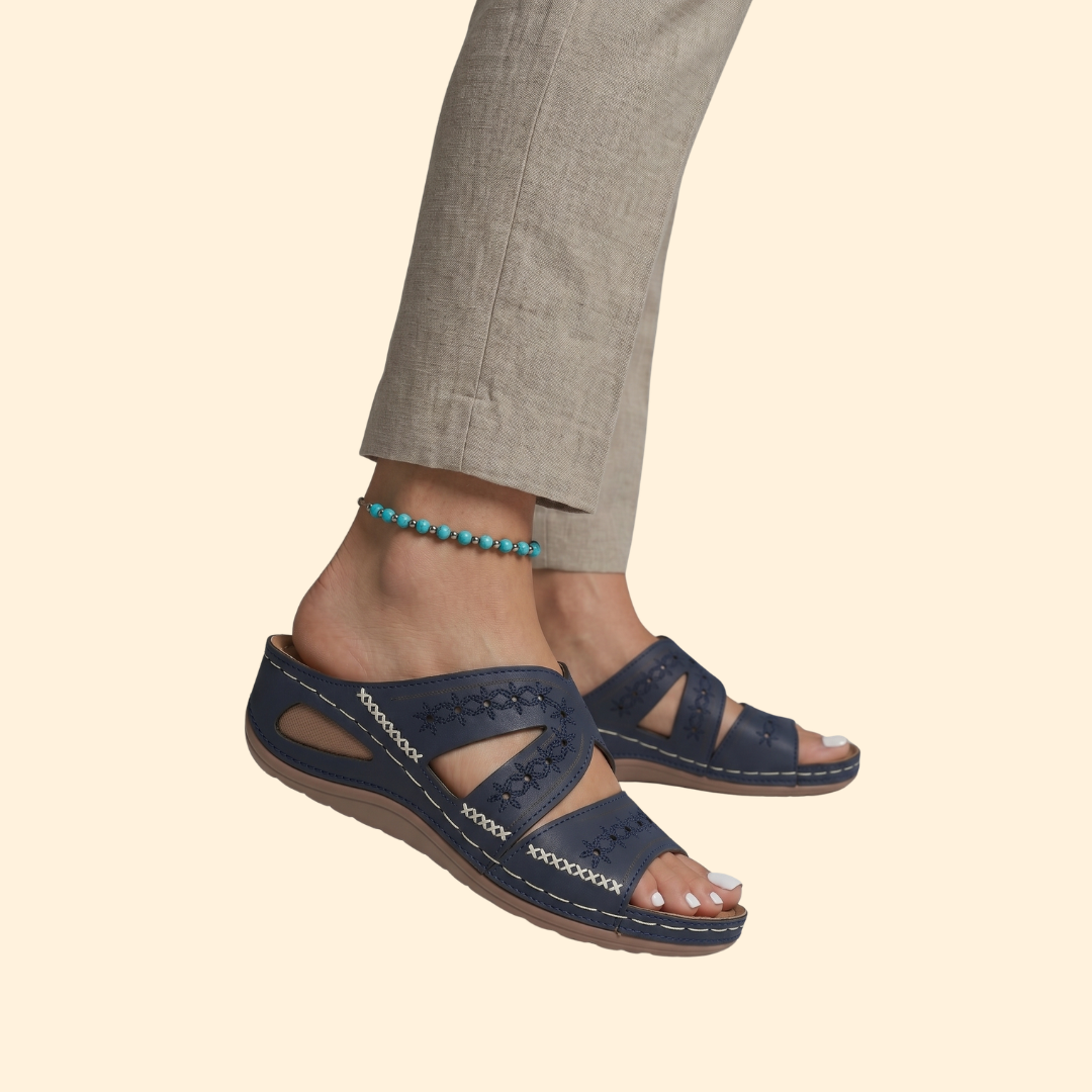 Women's Orthopedic Sandals Embroidered Straps
