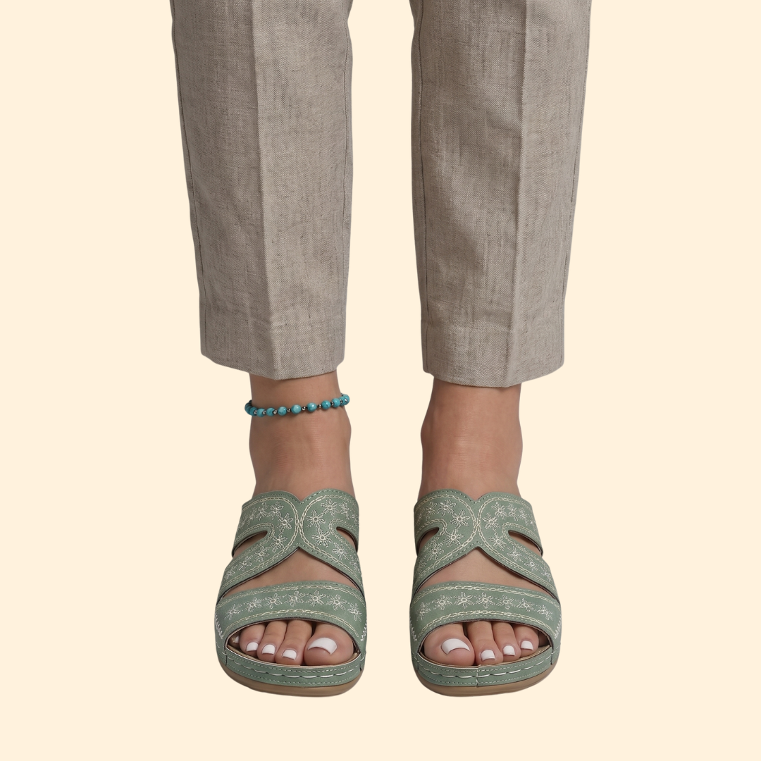 Women's Orthopedic Sandals Embroidered Straps