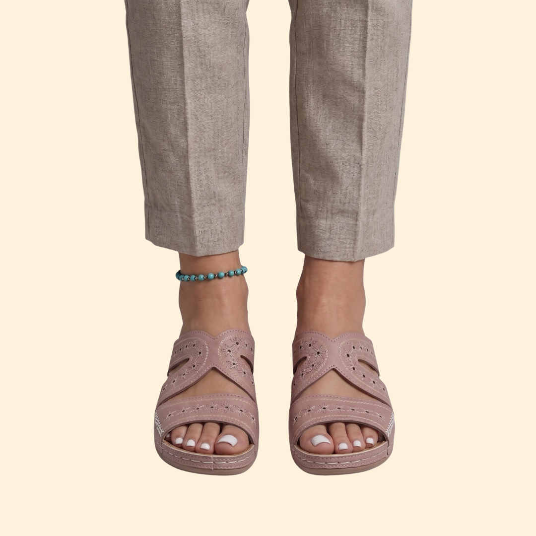 Women's Orthopedic Sandals Embroidered Straps
