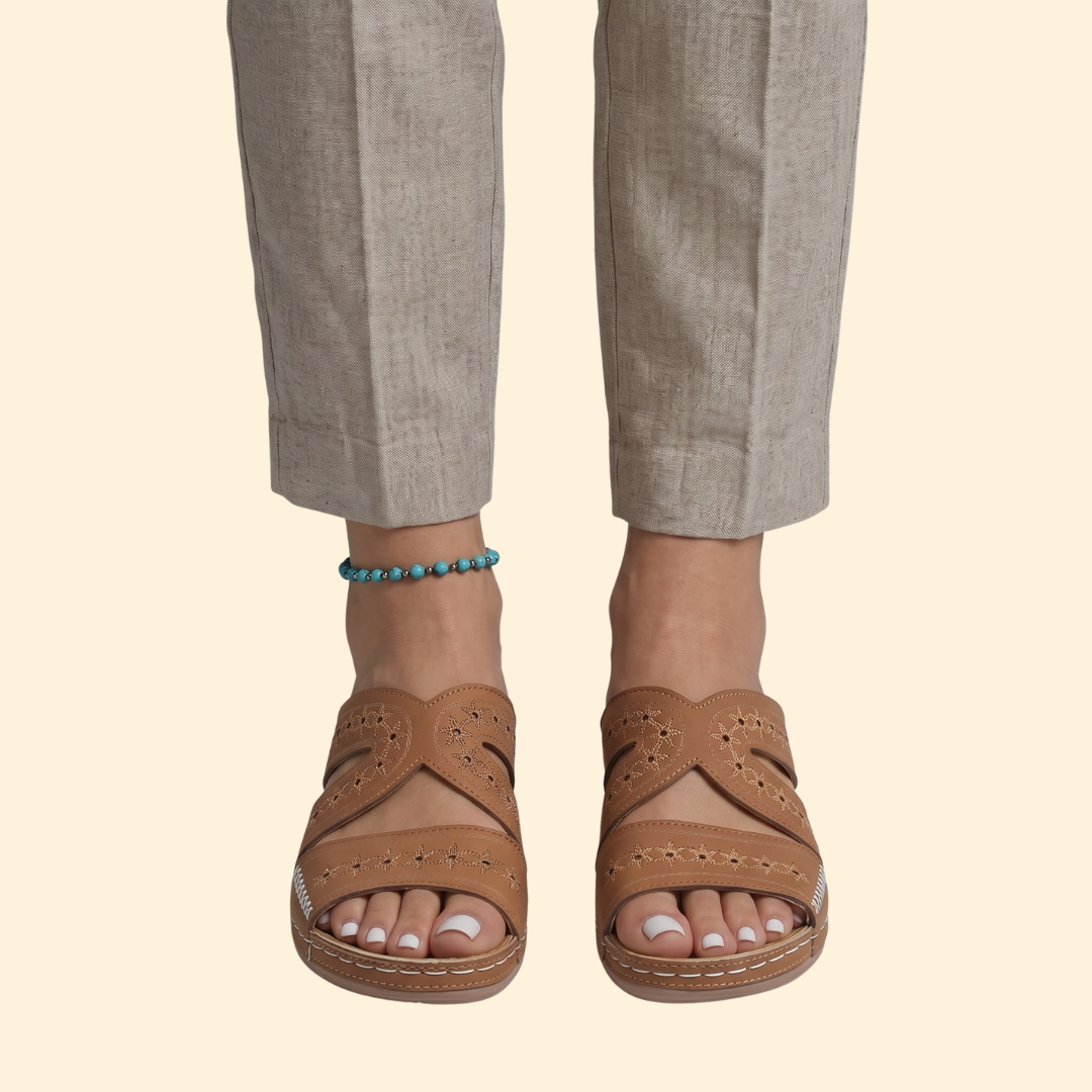 Women's Orthopedic Sandals Embroidered Straps