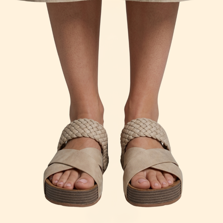 Women's Orthopedic Sandals with Woven Straps