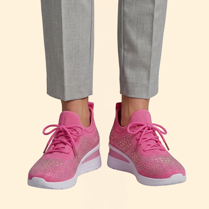 Women's Orthopedic Shoes with Lace-Up Wedge
