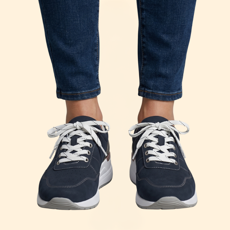Women's Orthopedic Shoes with Metallic Heel Tab