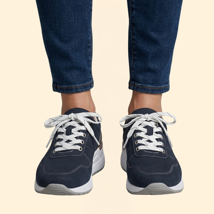 Women's Orthopedic Shoes with Metallic Heel Tab