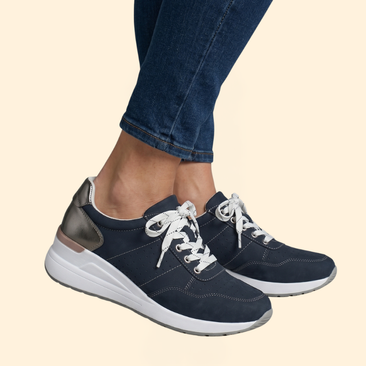 Women's Orthopedic Shoes with Metallic Heel Tab