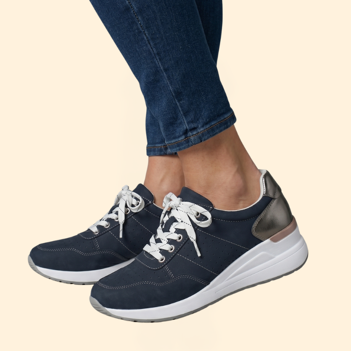 Women's Orthopedic Shoes with Metallic Heel Tab