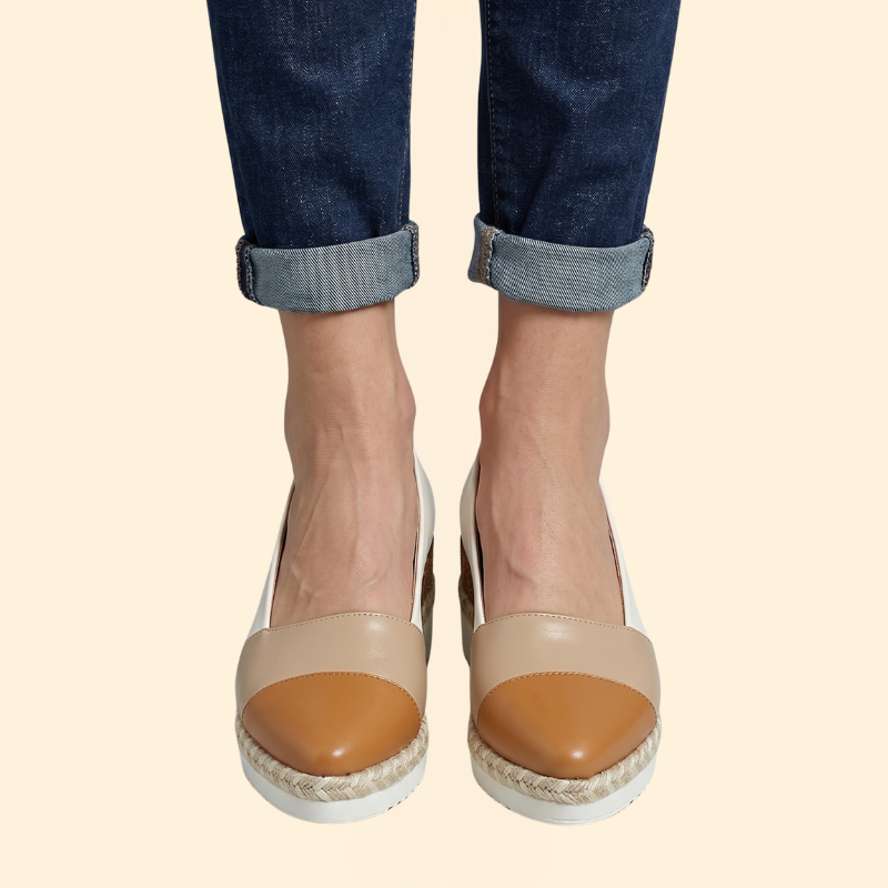 Women's Orthopedic Shoes with Metallic Pointed Toe