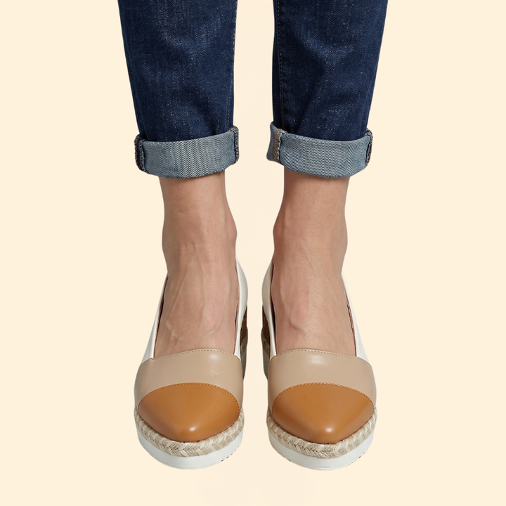 Women's Orthopedic Shoes with Metallic Pointed Toe