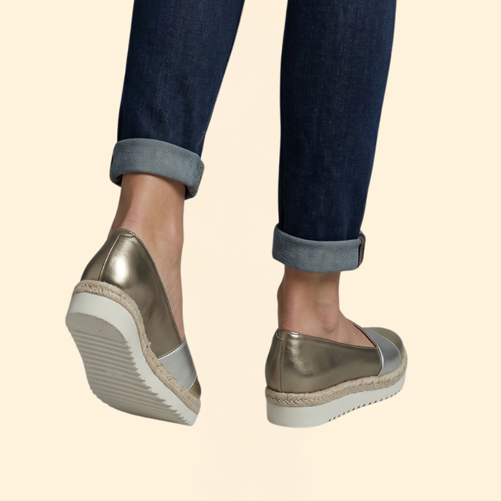 Women's Orthopedic Shoes with Metallic Pointed Toe