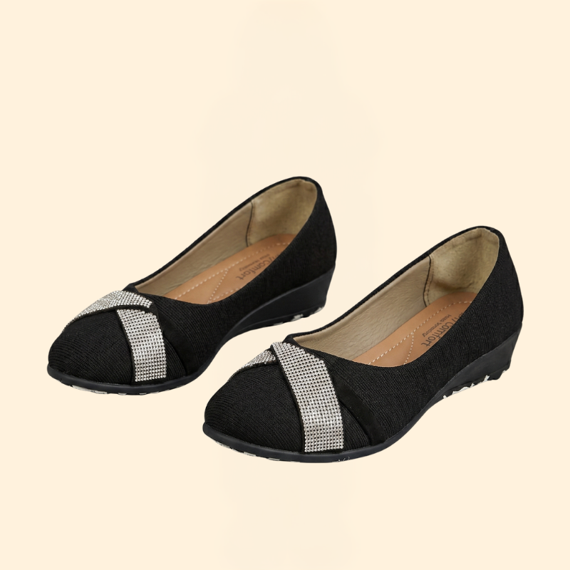 Women's Orthopedic Shoes with Rhinestone Strap