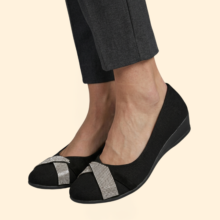 Women's Orthopedic Shoes with Rhinestone Strap