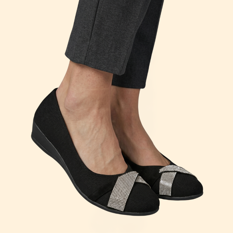 Women's Orthopedic Shoes with Rhinestone Strap