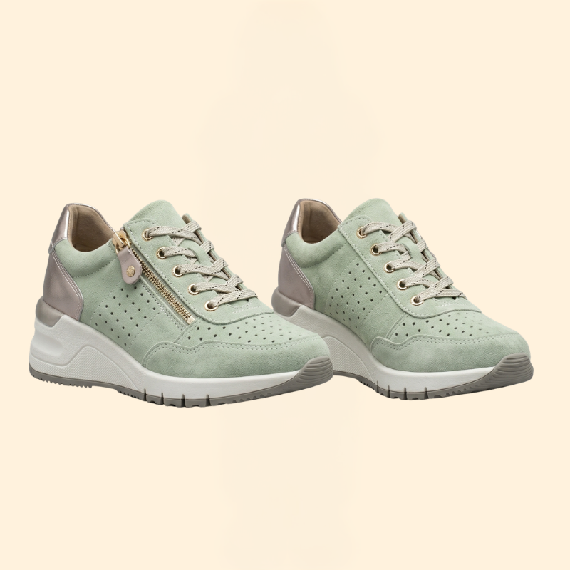 Women's Orthopedic Sneakers with Perforated Suede