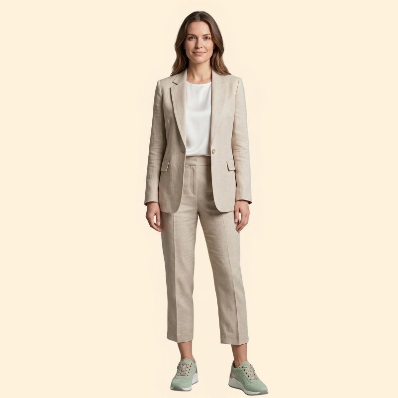 Women's Orthopedic Sneakers with Perforated Suede