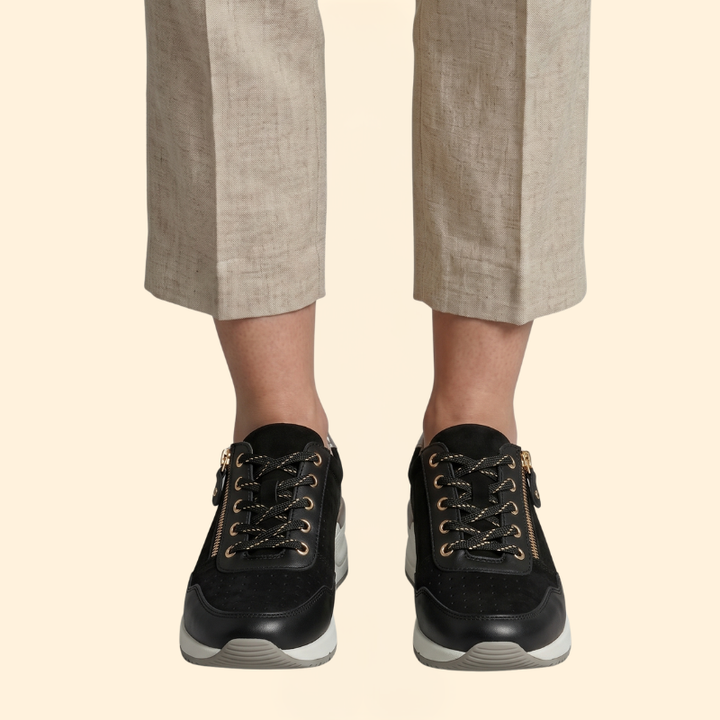 Women's Orthopedic Sneakers with Perforated Suede