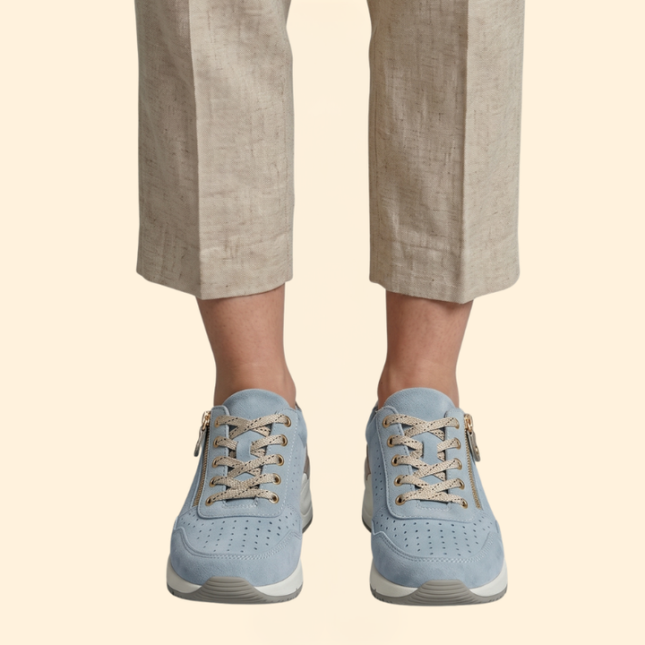 Women's Orthopedic Sneakers with Perforated Suede